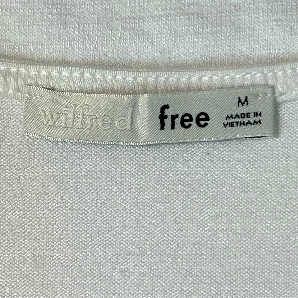 WILFRED FREE ARITIZA Top Scoop Neck White Pull On Short Sleeve Medium - Picture 4 of 7